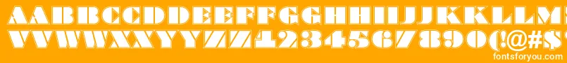 Bragga8 Font – White Fonts on Orange Background