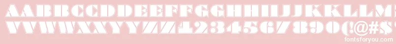 Bragga8-Schriftart – Weiße Schriften auf rosa Hintergrund