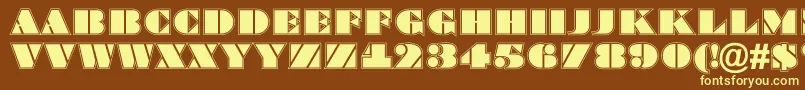 Bragga8 Font – Yellow Fonts on Brown Background