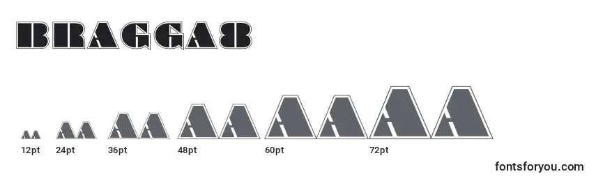 Размеры шрифта Bragga8