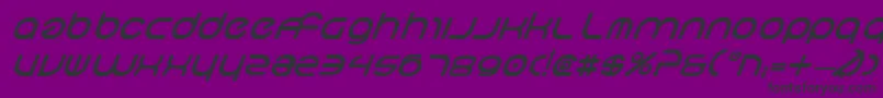 NeoGeoBoldItalic Font – Black Fonts on Purple Background
