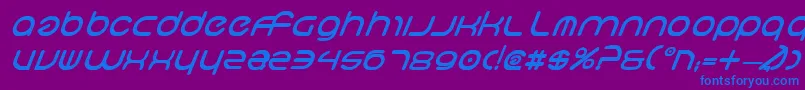 NeoGeoBoldItalic Font – Blue Fonts on Purple Background