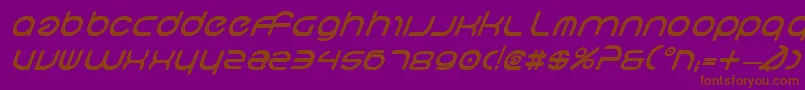 NeoGeoBoldItalic Font – Brown Fonts on Purple Background