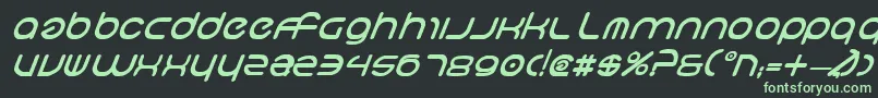 NeoGeoBoldItalic-Schriftart – Grüne Schriften auf schwarzem Hintergrund