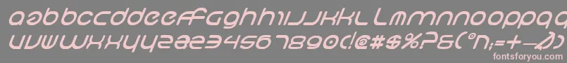 NeoGeoBoldItalic Font – Pink Fonts on Gray Background