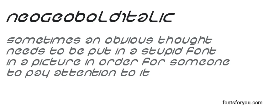 NeoGeoBoldItalic Font