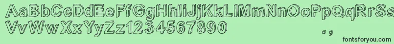 Crialtrial Font – Black Fonts on Green Background