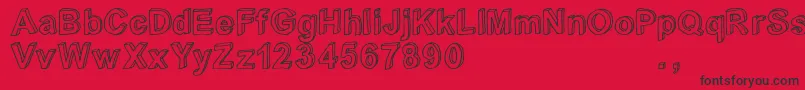 フォントCrialtrial – 赤い背景に黒い文字