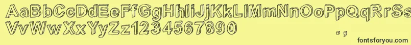 Crialtrial Font – Black Fonts on Yellow Background