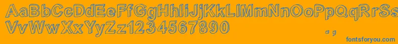 Crialtrial Font – Blue Fonts on Orange Background