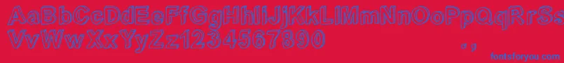 Crialtrial Font – Blue Fonts on Red Background