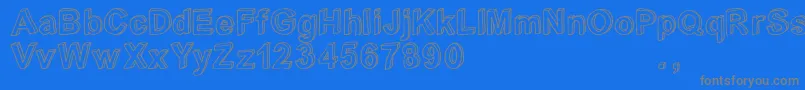 Crialtrial Font – Gray Fonts on Blue Background