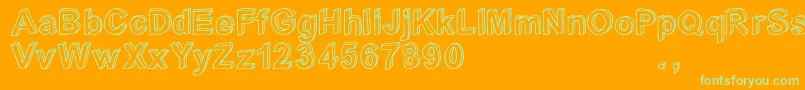 Crialtrial Font – Green Fonts on Orange Background