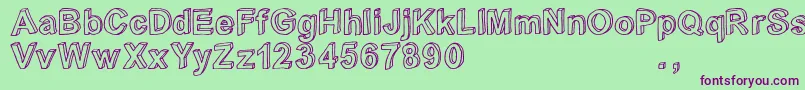 Crialtrial Font – Purple Fonts on Green Background