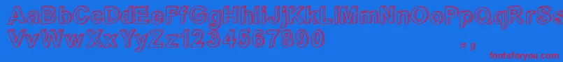 Crialtrial Font – Red Fonts on Blue Background