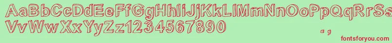 Шрифт Crialtrial – красные шрифты на зелёном фоне