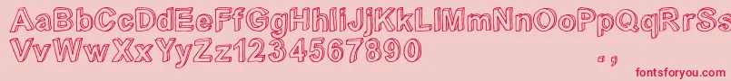 フォントCrialtrial – ピンクの背景に赤い文字