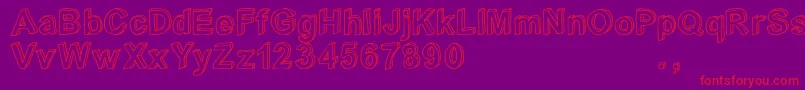 Crialtrial Font – Red Fonts on Purple Background