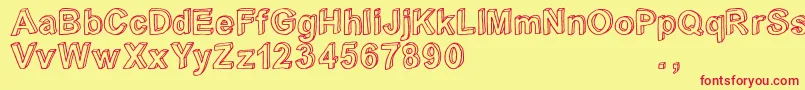 Crialtrial Font – Red Fonts on Yellow Background