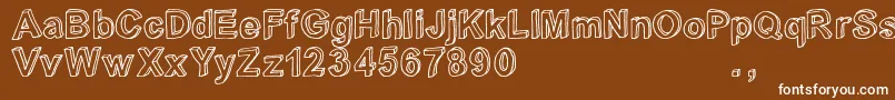 Crialtrial Font – White Fonts on Brown Background