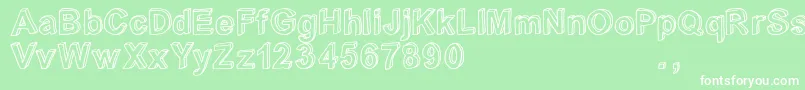 Crialtrial Font – White Fonts on Green Background