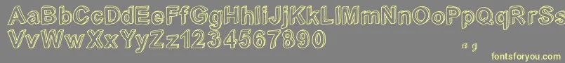 Crialtrial Font – Yellow Fonts on Gray Background