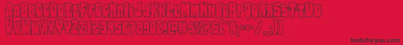 Bogbeastout Font – Black Fonts on Red Background