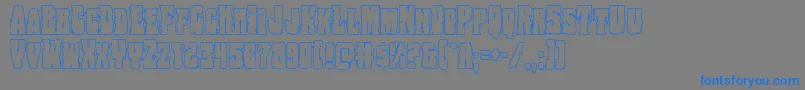 Bogbeastout Font – Blue Fonts on Gray Background