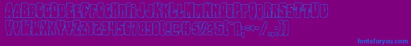 Bogbeastout Font – Blue Fonts on Purple Background