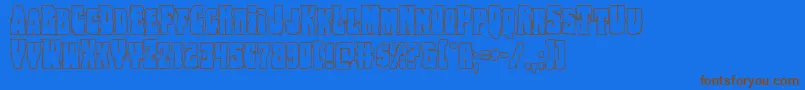 Bogbeastout Font – Brown Fonts on Blue Background