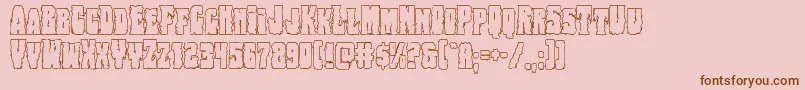 Bogbeastout Font – Brown Fonts on Pink Background