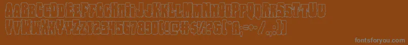 Bogbeastout Font – Gray Fonts on Brown Background