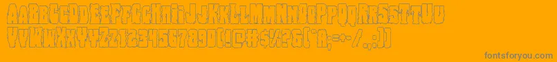 Bogbeastout Font – Gray Fonts on Orange Background