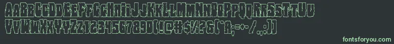 Bogbeastout Font – Green Fonts on Black Background