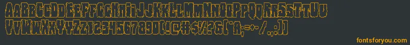 Bogbeastout Font – Orange Fonts on Black Background