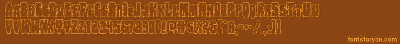 Bogbeastout Font – Orange Fonts on Brown Background