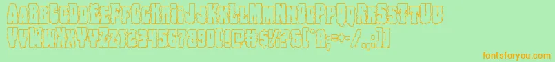 Bogbeastout Font – Orange Fonts on Green Background