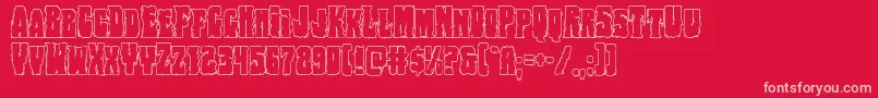 Bogbeastout Font – Pink Fonts on Red Background