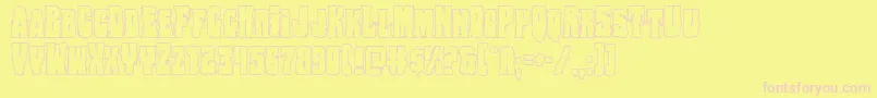 Bogbeastout Font – Pink Fonts on Yellow Background