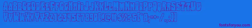 Bogbeastout Font – Purple Fonts on Blue Background