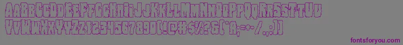 Bogbeastout-Schriftart – Violette Schriften auf grauem Hintergrund