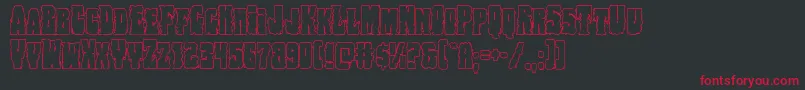 Bogbeastout Font – Red Fonts on Black Background