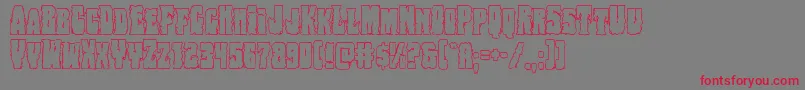 Bogbeastout Font – Red Fonts on Gray Background