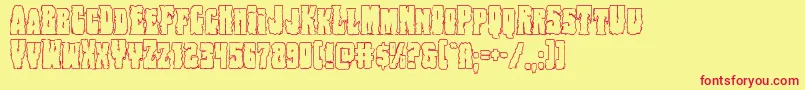 Bogbeastout Font – Red Fonts on Yellow Background