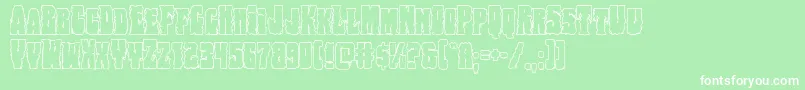 Bogbeastout Font – White Fonts on Green Background