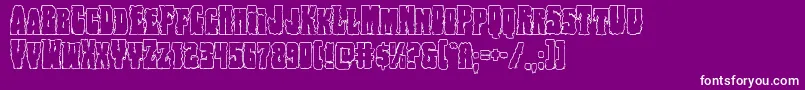 Bogbeastout Font – White Fonts on Purple Background