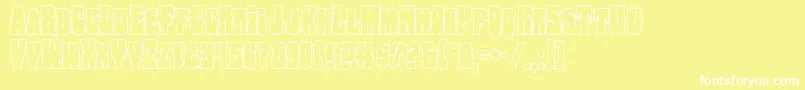 Bogbeastout Font – White Fonts on Yellow Background