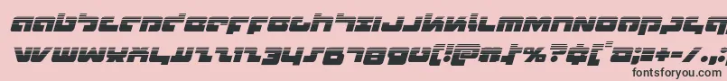 Fonte Boomstickhalfital – fontes pretas em um fundo rosa