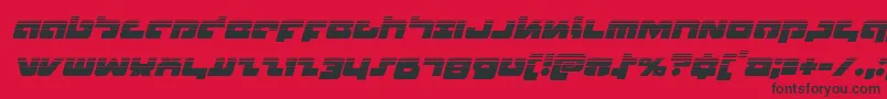 Шрифт Boomstickhalfital – чёрные шрифты на красном фоне