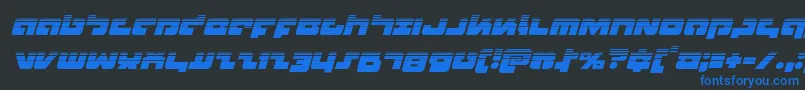 fuente Boomstickhalfital – Fuentes Azules Sobre Fondo Negro